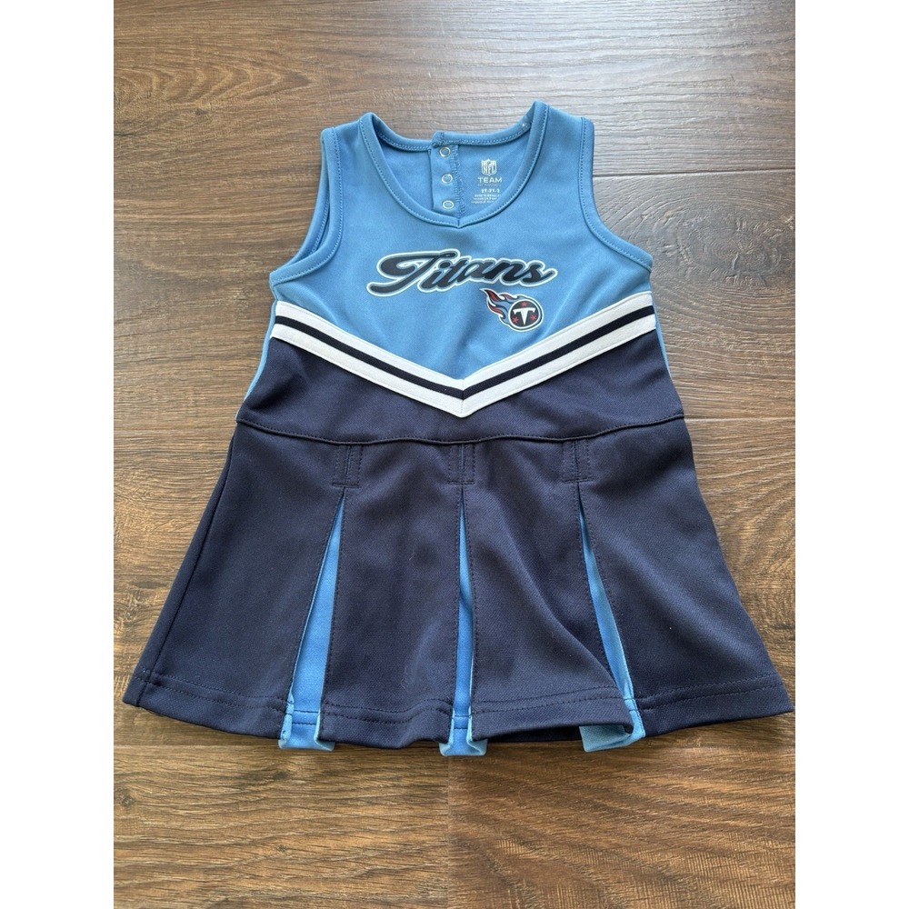NFL Team Apparel Girls 2T Cheer Dress Tennessee Titans Blue Navy Sleeveless